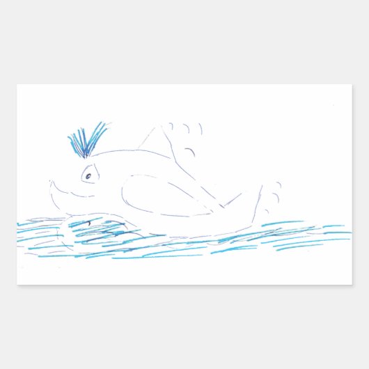 ワリーホエール長方形シール 長方形シール (正面)