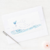 ワリーホエール長方形シール 長方形シール (封筒)