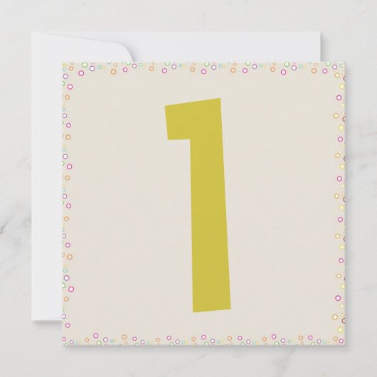 ワリー・ザ・キリン第1回誕生日パーティの招待状 招待状 (正面)