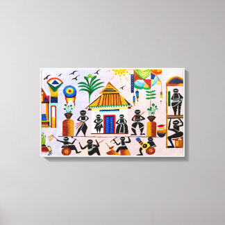 ワリ絵を描のウォールアート キャンバスプリント