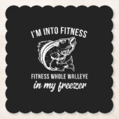 ワルおもしろいイ魚釣りギフトワル目フィッシュユーモアの魚 ペーパーコースター (正面)