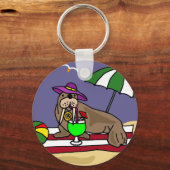 ワルおもしろいスアットザビーチアート キーホルダー (正面)