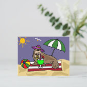 ワルおもしろいスアットザビーチアート ポストカード (スタンド正面)