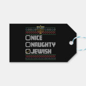 ワルイ イイ ユダヤのサンタ 汚いクリスマス ハヌカ  ギフトタグ (正面(横))