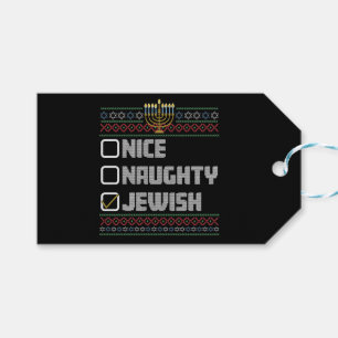 ワルイ イイ ユダヤのサンタ 汚いクリスマス ハヌカ  ギフトタグ