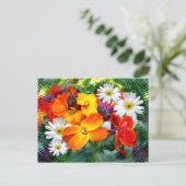 ワルカラフルフラワー ポストカード (スタンド正面)