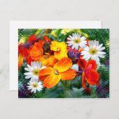 ワルカラフルフラワー ポストカード (正面/裏面)
