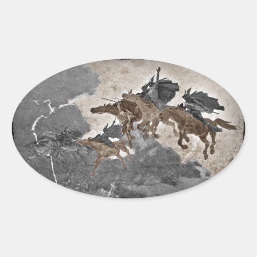 ワルキューレの乗り物 楕円形シール (正面)