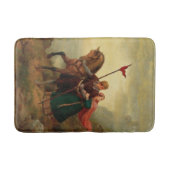 ワルサーとヒルディグンドが馬で逃げる バスマット (正面)