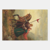 ワルサーとヒルディグンドが馬で逃げる ラッピングペーパーシート (正面)