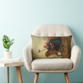 ワルサーとヒルディグンドが馬で逃げる ランバークッション (椅子)