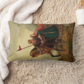 ワルサーとヒルディグンドが馬で逃げる ランバークッション (ブランケット)