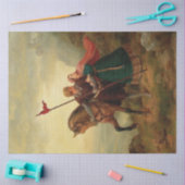 ワルサーとヒルディグンドが馬で逃げる 薄葉紙 (クラフト)