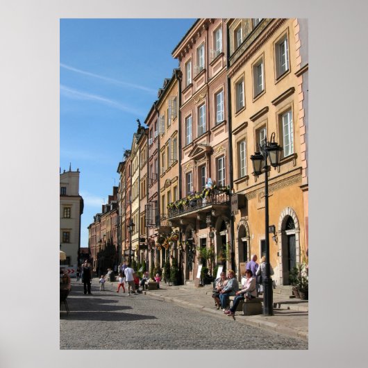 ワルシャワの居心地の良い旧市街 ポスター (正面)