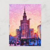 ワルシャワポーランドウォーターイラストレーション ポストカード (正面)