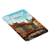 ワルシャワポーランドトラベルアートヴィンテージ マグネット (右側)