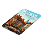 ワルシャワポーランドトラベルアートヴィンテージ マグネット (左側)