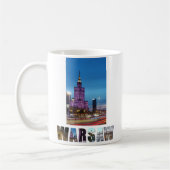ワルシャワポーランド独自のバケーションフォトを作成 コーヒーマグカップ (左)