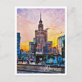 ワルシャワポーランド美しい油絵を描ランドスケープ ポストカード