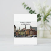 ワルシャワポーランドMIASTO旧市街を見詰める ポストカード (スタンド正面)