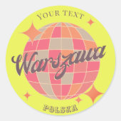 ワルシャワワルシャワポルスカポーランド土産 ラウンドシール (正面)