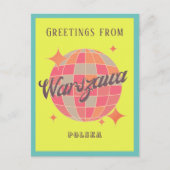 ワルシャワワルシャワポーランドカラフルグリーティングカード ポストカード (正面)