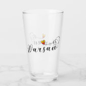 ワルシャワ州旗ハート，ワルシャワ，ポーランド タンブラーグラス (裏面)