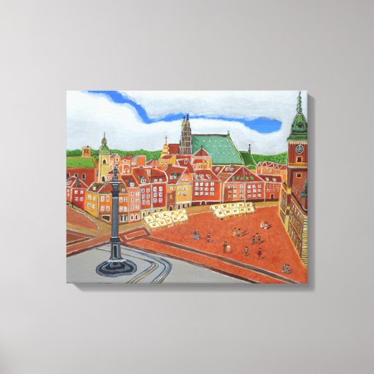 ワルシャワ旧市街キャンバス印刷 キャンバスプリント (正面)