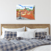 ワルシャワ旧市街キャンバス印刷 キャンバスプリント (インサイチュ (寝室))