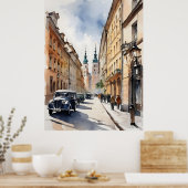 ワルシャワ水彩画 ポスター (キッチン)