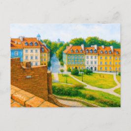 ワルシャワ油彩画 – 市壁からの眺め シーズンポストカード