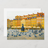 ワルシャワ油絵旧市街シュレンカ シーズンポストカード (正面/裏面)