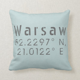 ワルシャワ緯度(経度) クッション