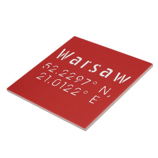 ワルシャワ緯度（経度） タイル (側面)