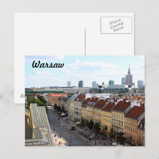 ワルシャワ表示 ポストカード (正面/裏面)