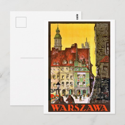 ワルシャワ ポストカード (正面/裏面)