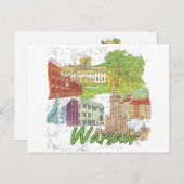 ワルシャワ ポストカード (正面/裏面)