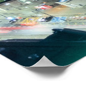 ワルシャワ、ポーランドのスカイライン写真 ポスター (角)