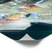 ワルシャワ、ポーランドのスカイライン写真 ポスター (角)