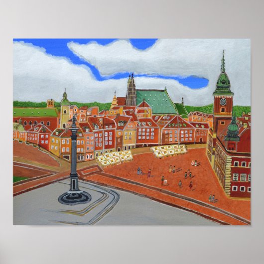 ワルシャワ、ポーランドのポスター ポスター (正面)