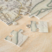 ワルシャワ・ポーランドのヴィンテージの地図(1831年) ジグソーパズル (側面)