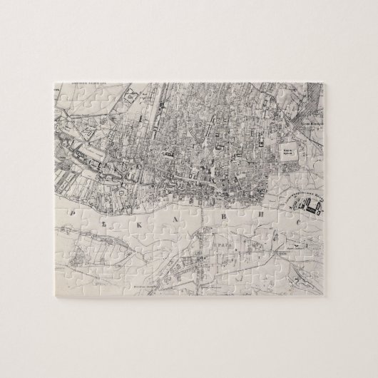 ワルシャワ・ポーランドのヴィンテージの地図（1836年） ジグソーパズル (横)