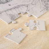 ワルシャワ・ポーランドのヴィンテージの地図（1836年） ジグソーパズル (側面)