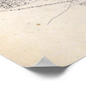 ワルシャワ・ポーランドのヴィンテージの地図（1836年） ポスター (角)