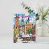 ワルシャワ・ポーランドへの旅行 ポストカード (スタンド正面)