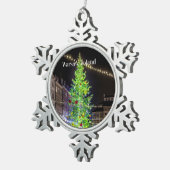 ワルシャワ、ポーランドクリスマスお祝い スノーフレークピューターオーナメント (右)