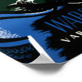 ワルシャワ・ポーランド・ヴィンテージ旅行ポスター復元 ポスター (角)