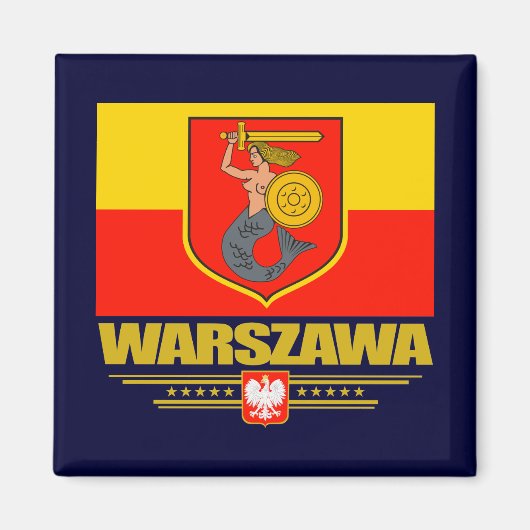 ワルシャワ(ワルシャワ)ポーランド マグネット (正面)