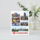 ワルシャワ – 私の愛 –  ポストカード (スタンド正面)