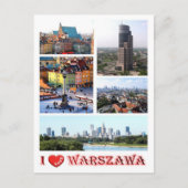 ワルシャワ – 私の愛 –  ポストカード (正面)